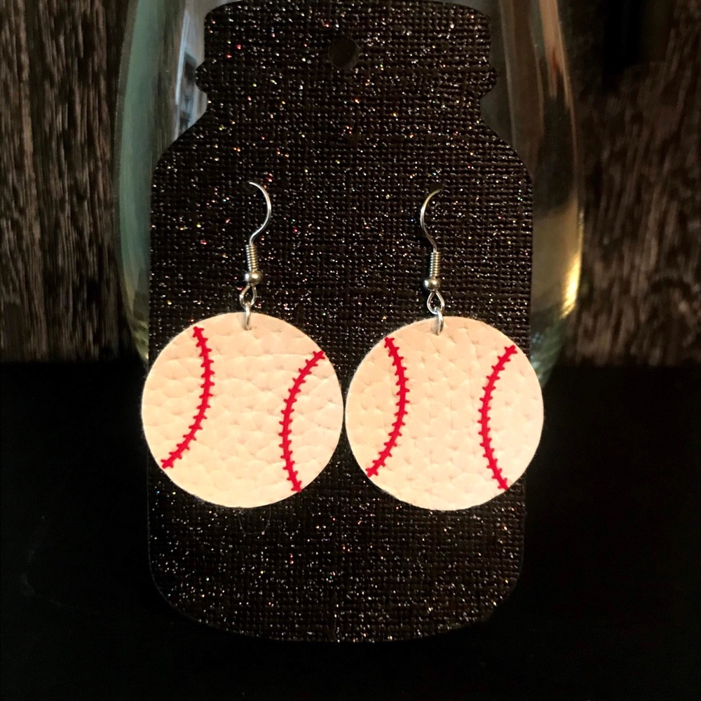 Sports leather earrings